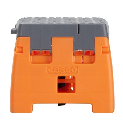 COSCO 1 Step Molded Folding Step Stool, Black, Orange, and Gray (11903BGO1E)