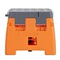 COSCO 1 Step Molded Folding Step Stool, Black, Orange, and Gray (11903BGO1E)