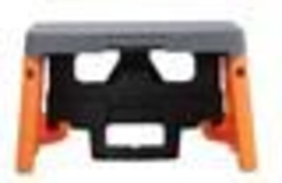 COSCO 1 Step Molded Folding Step Stool, Black, Orange, and Gray (11903BGO1E)