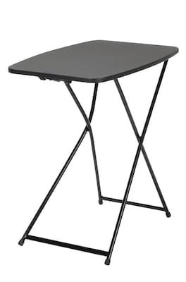 COSCO 18” x 26” Indoor Outdoor Adjustable Height Personal Folding Tailgate Table, Black, 2 pack (371