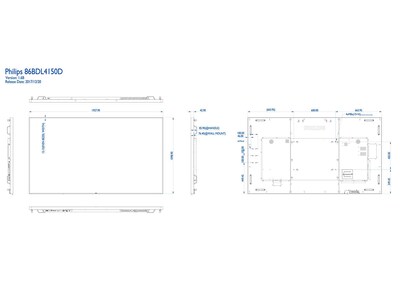 Philips D-Line 86" Wall Mountable Display For Digital Signage (86BDL4150D)