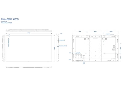 Philips D-Line 98 Wall Mountable Display for Digital Signage (98BDL4150D)