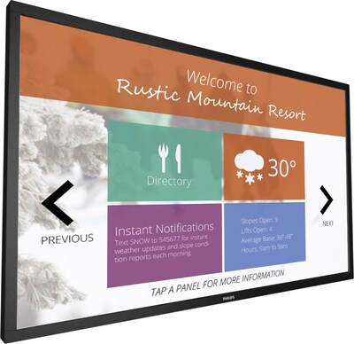 Philips T-Line  49 Wall Mountable Multi Touch Display For Digital Signage (49BDL5055TT)