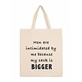 Retrospect Group Natural Canvas Men Are Intimidated By Me… Tote Bag 16.5 x 14.57 x 4.33 (RETV037)