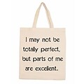 Retrospect Group Natural Canvas I May Not Be Totally Perfect - RETROSPECT Tote Bag 16.5 x 14.57 x 4.33 (RETV062)