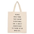 Retrospect Group Natural Canvas PEOPLE WHO THINK Tote Bag 16.5 x 14.57 x 4.33 (RETV114)