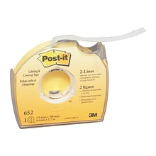 Post-it Labeling and Cover-Up Correction Tape, White (652)
