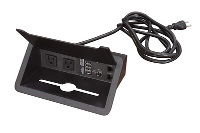 Regency Tabletop Power and Data Port, Black (DPEL2)