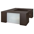 Bush Business Furniture Emerge 72W x 30D U Shaped Desk with 2 and 3 Drawer Pedestals, Mocha Cherry (300S111MR)