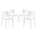 Hipster Dining Side Chair Set of 4 in White (889654078265)