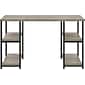Ameriwood Home Elmwood 48"W Double Pedestal Desk, Distressed Gray Oak (9832096PCOM)