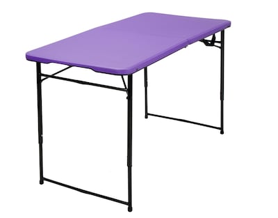 Cosco Adjustable Height Center Fold Table Purple (14402PNB1E)