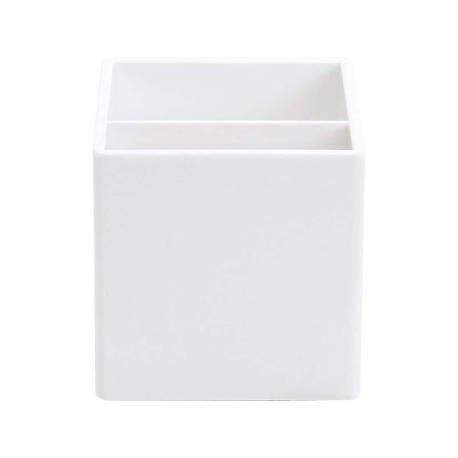Poppin Plastic Pen Cup, White (100259)