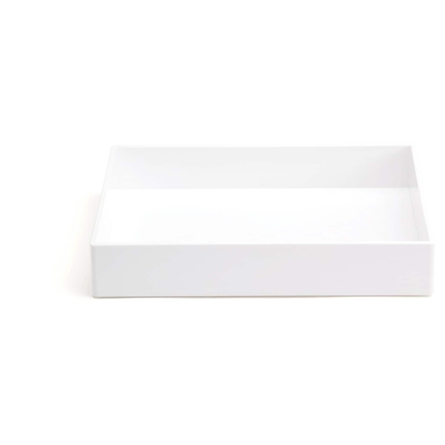 Poppin Plastic Accessory Tray, White (100232)