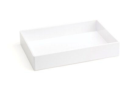 Poppin Plastic Accessory Tray, White (100232)