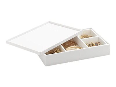 Poppin Plastic Accessory Tray, White (100232)