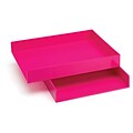 Poppin Front Loading Letter Trays, Pink, 2/Pack (100215)