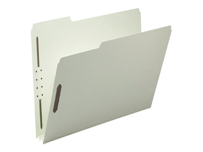 Smead 100% Recycled Pressboard Classification Folders, Letter Size, Green/Gray, 25/Box (15004)