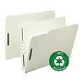 Smead 100% Recycled Pressboard Classification Folders, Letter Size, Green/Gray, 25/Box (15004)