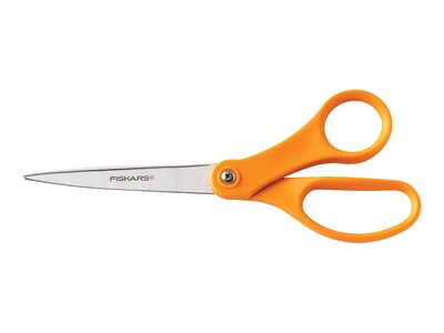 Fiskars All-purpose 8 Stainless Steel Sewing/Craft Scissors, Sharp Tip, Orange (94667097J)