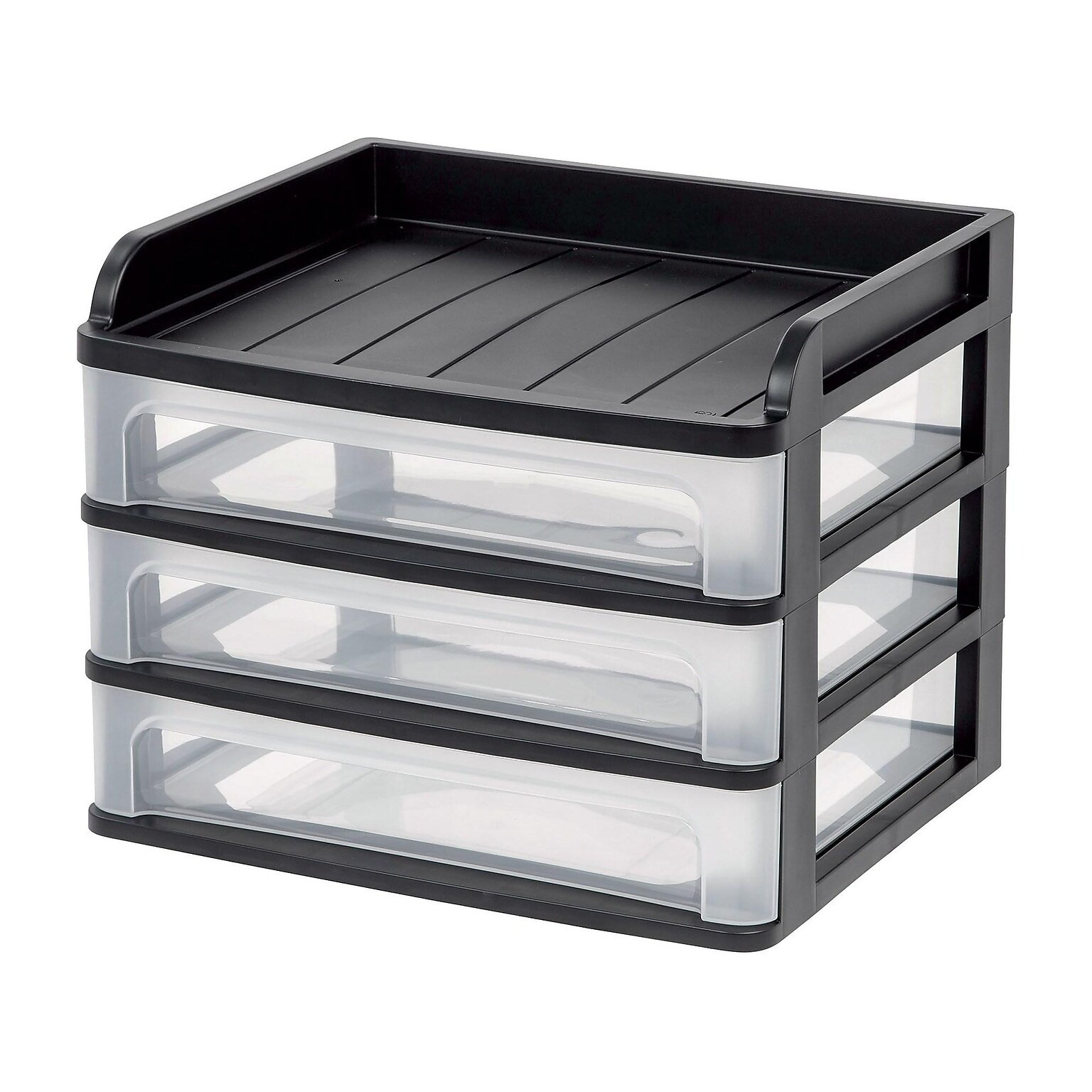 Iris Small 3 Drawers Desktop Storage, Black (150163)