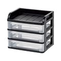 Iris Medium 3 Drawers Desktop Storage, Black (150181)