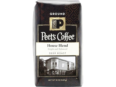 Peet's Coffee House Blend Ground Coffee, Deep Roast (PCE835261)
