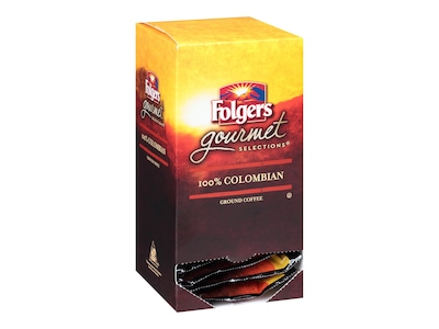 Folgers Gourmet Selections 100% Colombian Coffee Pods, Medium Roast, 18/Box (SMU2550063100)