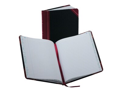 Boorum & Pease 38 Series Record Book, 7.63 x 9.63, Black/Red, 75 Sheets/Book (38-150-R)