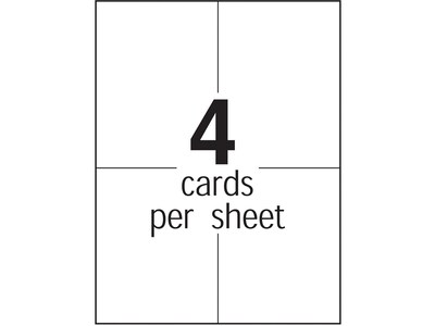 Avery(R) Postcards, 4-1/4 x 5-1/2, Glossy White, 100 Blank Postcards for  Inkjet Printers (8383)