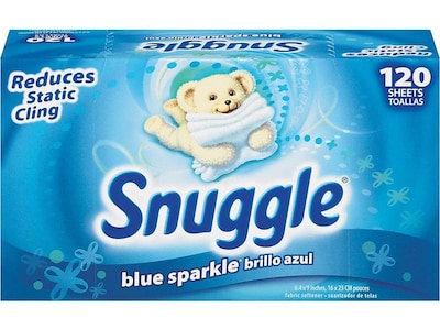 Snuggle Blue Sparkle Fresh Softener Sheets, 120/Box (CB451156)