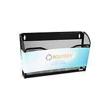 Rolodex Mesh 1-Pocket Metal Letter Size Wall File, Black (21931)