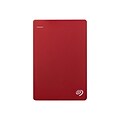 Seagate Backup Plus Slim 2TB USB 3.0 External Hard Drive, Red (STDR2000103)