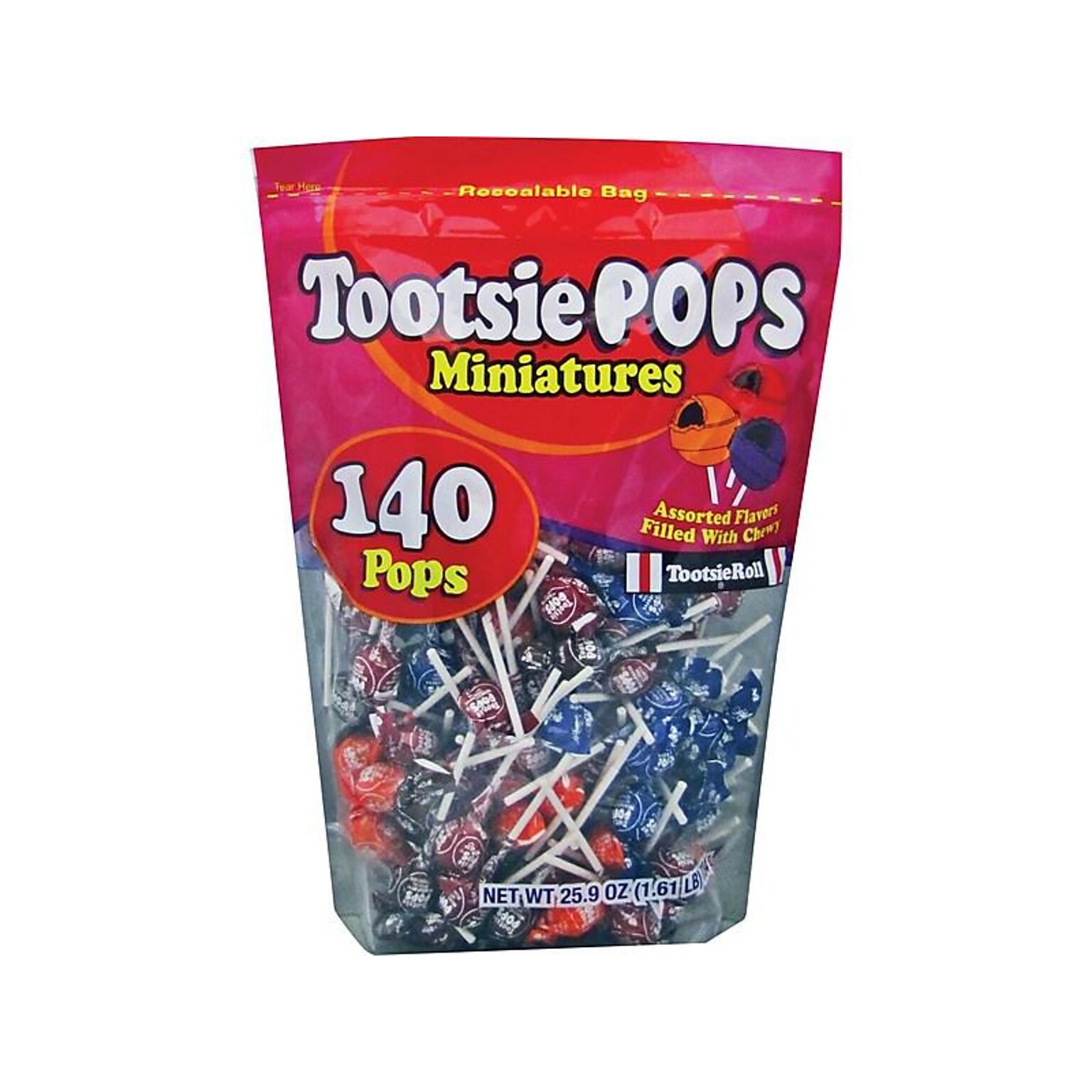 Tootsie Roll Pops Miniature Lollipops, Assorted Flavors, 25.9 oz., 140 Pieces (TOO4142)