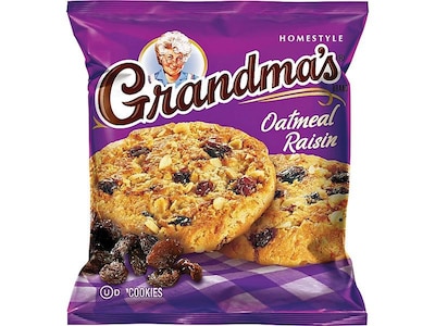 Grandmas Oatmeal Raisin Cookies, 2.5 oz, 60/Carton (FRI45093)