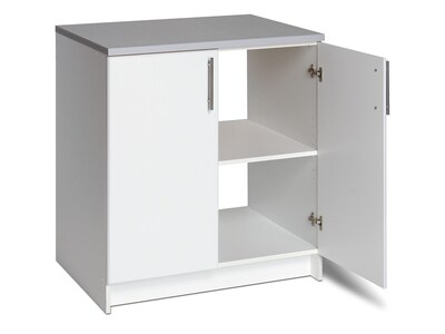 Prepac Elite 36 Composite Storage Cabinet with 1 Shelf, White (WEB-3236)