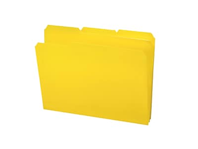 Smead Poly File Folders, 1/3-Cut Tab, Letter Size, Yellow, 24/Box (10504)