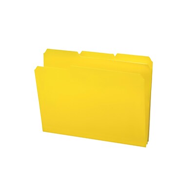 Smead Waterproof Poly File Folders 1/3 Cut Top Tab Letter Yellow 24/Box 10504 