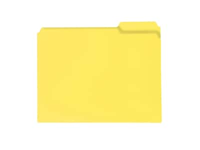 Smead Poly File Folders, 1/3-Cut Tab, Letter Size, Yellow, 24/Box (10504)