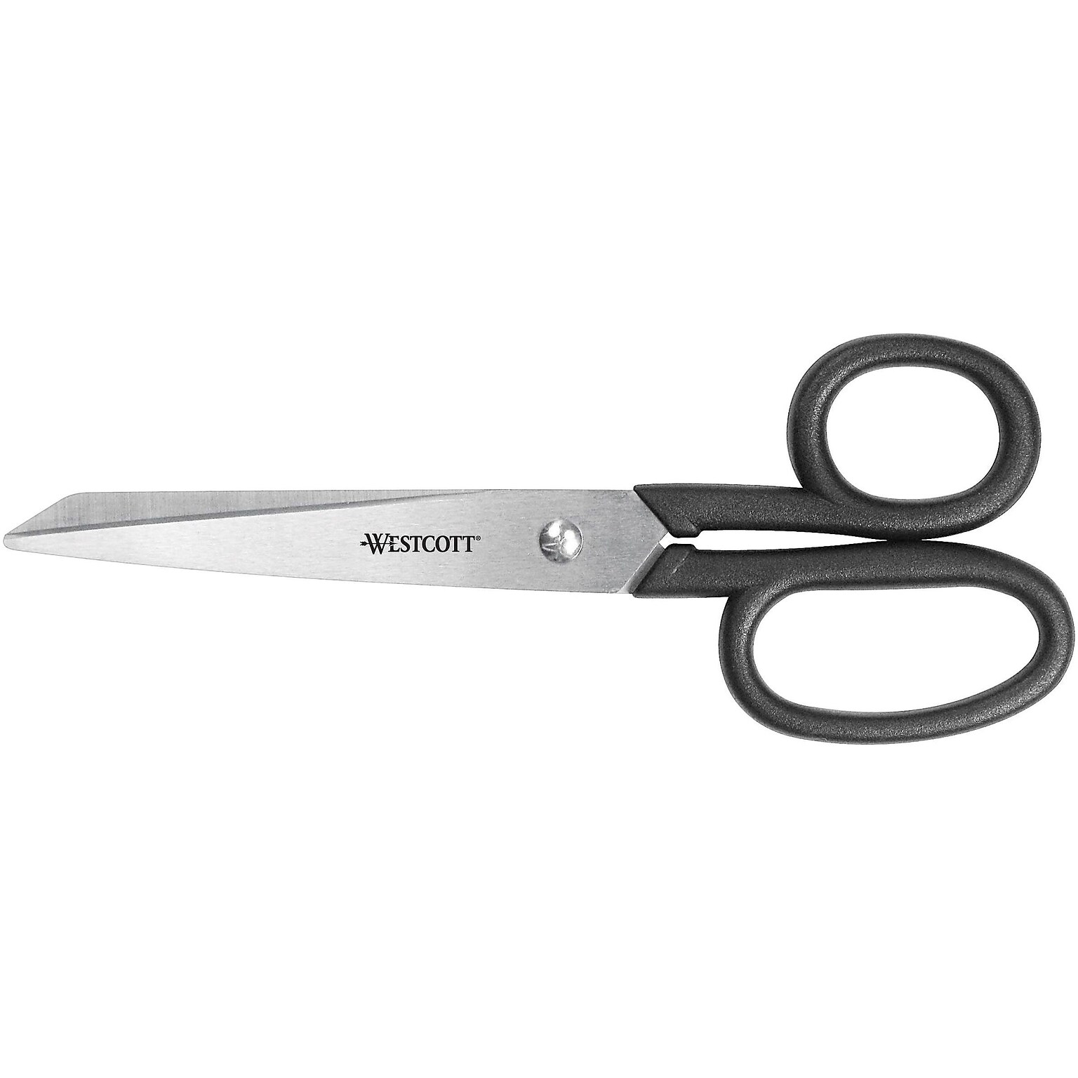 Westcott® All Purpose Kleencut® 7 Stainless Steel Scissors, Pointed Tip, Black (19017)