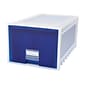 Storex Stackable Storage Drawer, Blue/White (61104U01C)