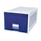 Storex Stackable Storage Drawer, Blue/White (61104U01C)