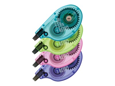 Tombow MONO Retro Correction Tape, White, 4/Pack (68679)