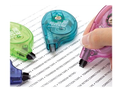 Tombow MONO Retro Correction Tape, White, 4/Pack (68679)