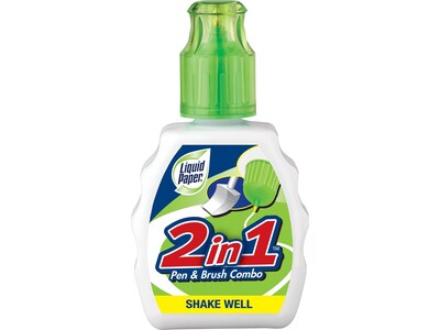 Liquid Paper 2-In-1 Correction Fluid, White (42030)
