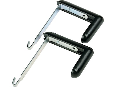 Quartet Cubicle Hangers, Black Pair (7502)