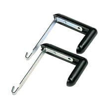 Quartet Cubicle Hangers, Black Pair (7502)