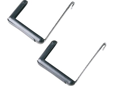 Quartet Cubicle Hangers, Black Pair (7502)