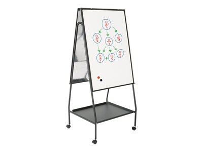Best-Rite Wheasel Dry/Wet Erase Easel, 65", Steel (770)