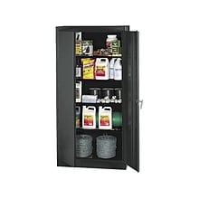 Tennsco Standard 72H Steel Storage Cabinet with 4 Shelves, Black (7218-BLK)